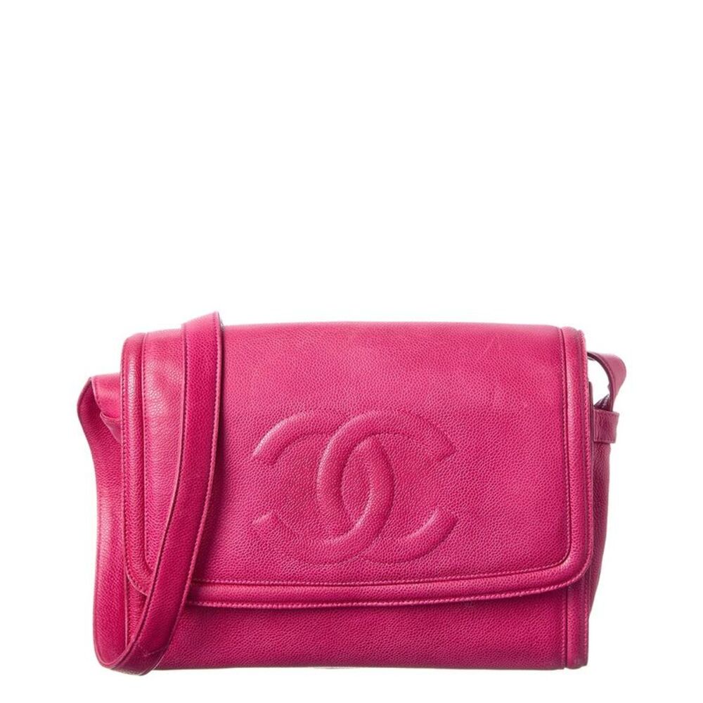 Chanel Hot Pink Caviar Leather Messenger Bag (Authentic Pre-Loved)